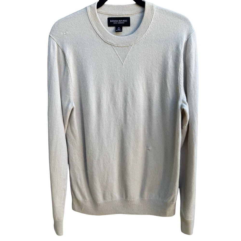 Banana Republic 100% Cashmere Quiet Luxury Preppy Minimalist Sweater Mens M